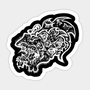 Abstract Creature (white) Sticker